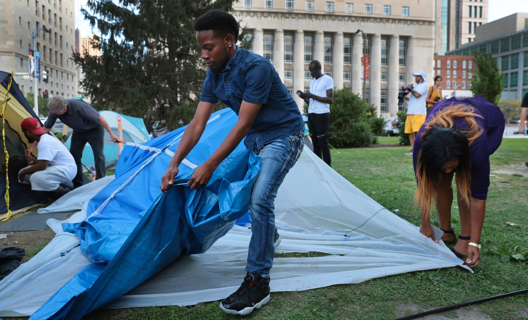 City Hall tent camp empties, some find shelter